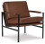 Ashley Puckman Brown Silver Finish Accent Chair