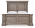 Blairhurst Light Grayish Brown King Panel Bed with Mirrored Dresser
