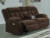 Ashley Greely Bend Chocolate Power Reclining Loveseat with Console