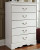 Ashley Anarasia White Chest of Drawers