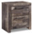 Benchcraft Derekson Multi Gray Queen Panel Bed with 6 Storage Drawers with Mirrored Dresser and 2 Nightstands