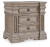 Ashley Blairhurst Light Grayish Brown California King Panel Bed with Dresser and Nightstand