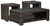 Ashley Grasson Lane Brown Outdoor Coffee Table with 2 End Tables