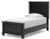 Lanolee Black Twin Panel Bed with Mirrored Dresser, Chest and Nightstand