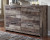 Benchcraft Derekson Multi Gray Queen Panel Bed with 4 Storage Drawers with Dresser