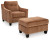 Benchcraft Amity Bay Clay Chair and Ottoman