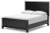 Lanolee Black Queen Panel Bed with Mirrored Dresser and Nightstand