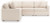 Ashley Modmax Ink 5-Piece Sectional 92121/46/57(2)/64/65