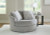 Ashley Casselbury Cement Oversized Swivel Accent Chair