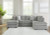 Ashley Casselbury Cement 2-Piece Sectional with Ottoman