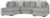 Ashley Casselbury Cement 2-Piece Sectional with Ottoman 52906/03/16/11