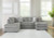 Ashley Casselbury Cement 2-Piece Sectional with RAF Sofa Chaise / LAF Corner Chaise
