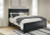 Ashley Lanolee Black King Panel Bed with Mirrored Dresser and Nightstand