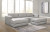 Ashley Amiata Glacier 2-Piece Sectional with Ottoman 57404/17/66/08