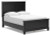 Ashley Lanolee Black Full Panel Bed with Mirrored Dresser, Chest and 2 Nightstands