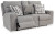 Ashley Biscoe Pewter Power Reclining Loveseat with Console