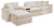 Ashley Modmax Oyster 4-Piece Sectional with Ottoman 92103/46(2)/64/65/08(2)