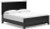 Ashley Lanolee Black California King Panel Bed with Mirrored Dresser, Chest and Nightstand