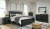Ashley Lanolee Black California King Panel Bed with Mirrored Dresser, Chest and 2 Nightstands