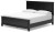 Ashley Lanolee Black California King Panel Bed with Mirrored Dresser, Chest and 2 Nightstands