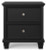 Ashley Lanolee Black California King Panel Bed with Mirrored Dresser and Nightstand