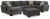 Benchcraft Ambee Slate 3-Piece Sectional with Ottoman