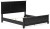 Ashley Lanolee Black California King Panel Bed with Mirrored Dresser