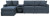 Ashley Modmax Ink 4-Piece Sectional with Ottoman 92121/46/57/64/65/08