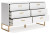 Ashley Socalle Two-tone Full Panel Headboard, Dresser, Chest and 2 Nightstands