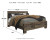 Benchcraft Derekson Multi Gray King Panel Bed with Mirrored Dresser and 2 Nightstands