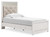 Ashley Altyra White Twin Panel Bed with Mirrored Dresser