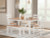 Ashley Gesthaven Natural White Dining Table with 4 Chairs and Bench (Set of 6)