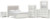 Ashley Birmonton White Queen Upholstered Panel Bed, Dresser, Mirror, Chest and Nightstand
