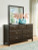 Ashley Vanmore Dark Brown Dresser and Mirror
