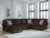 Ashley Landsings Chocolate 3-Piece Sectional with Chaise