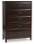 Ashley Vanmore Dark Brown Chest of Drawers