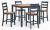 Ashley Gesthaven Natural Blue Counter Height Dining Table and 4 Barstools (Set of 5)