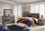 Benchcraft Derekson Multi Gray Full Panel Headboard Bed with Mirrored Dresser, Chest and Nightstand