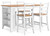 Ashley Gesthaven Natural Brown Counter Height Dining Table and 4 Barstools