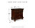 Ashley Porter Rustic Brown King Panel Bed with Mirrored Dresser, Chest and Nightstand
