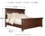 Ashley Porter Rustic Brown King Panel Bed with Mirrored Dresser and Chest