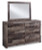 Benchcraft Derekson Multi Gray Full Panel Bed with Mirrored Dresser, Chest and Nightstand