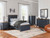 Ashley Landocken Brown Blue Twin Panel Bed, Dresser, Mirror, Chest and 2 Nightstands