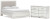 Ashley Birmonton White Queen Upholstered Panel Platform Bed and Dresser