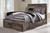 Benchcraft Derekson Multi Gray Full Panel Bed with 6 Storage Drawers with Mirrored Dresser, Chest and Nightstand