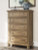 Ashley Vandenmore Medium Brown Queen Panel Bed with Mirrored Dresser and Chest