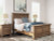Ashley Vandenmore Medium Brown Queen Panel Bed with Mirrored Dresser and 2 Nightstands