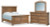 Ashley Vandenmore Medium Brown Queen Panel Bed with Mirrored Dresser