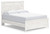 Ashley Gerridan White Gray Queen Panel Bed with Mirrored Dresser, Chest and Nightstand