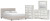 Ashley Birmonton Black Queen Upholstered Bed, Dresser, Mirror and Chest
